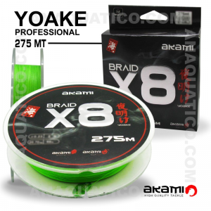 LINHA AKAMI YOAKE X8 PE PROFESSIONAL 0,12mm / 6.80kg / 275 Mt