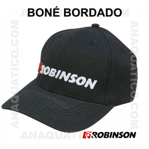 BONÉ ROBINSON BORDADO COR PRETO