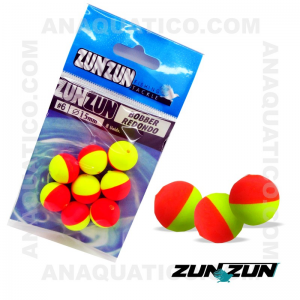 ZUN ZUN FLUTUADOR ø15MM - 8 PCS COR VERMELHO/AMARELO