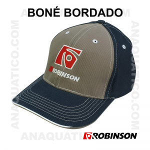 BONÉ ROBINSON BORDADO COR AZUL / CINZA