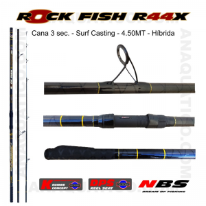 NBS ROCK FISH R44X SURF 3SEC. 4.5MT - 100/250GR - HÍBRIDA