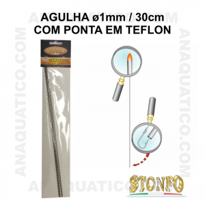 AGULHA STONFO EM INOX COM PONTA EM TEFLON ø1.0mm / 30cm - 5 PCS.
