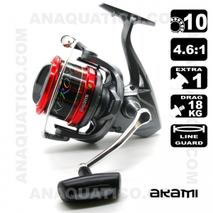 CARRETO AKAMI KEROSAI SR BB 10 / Drag 18Kg / R 4.6:1