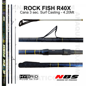 NBS ROCK FISH R40X SURF 3SEC. 4.2MT - 100/200GR - HÍBRIDA 