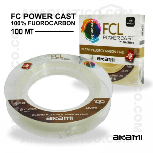 LINHA AKAMI FCL POWER CAST 100% FLUOROCARBON  0,185mm / 4,05kg / 100Mt