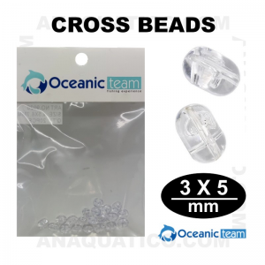 BEADS CROSS TRANSPARENTE OCEANIC TEAM 4.5 X 6.7mm 