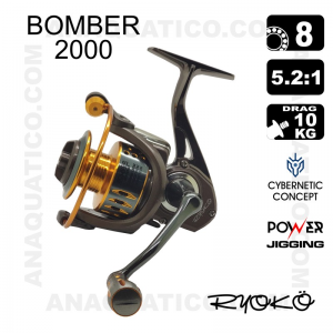 CARRETO RYOKO BOMBER 2000 BB 8 / Drag 10Kg / R 5.2:1