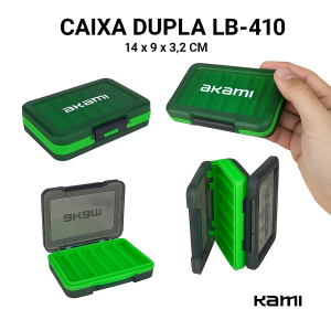 CAIXA DUPLA AKAMI LB-410  14 X 9 X 3.2 CM