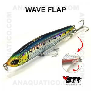 AMOSTRA STR WAVE FLAP 9CM /23GR  SLOW SINKING / TOP WATER B01H