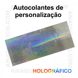 AUTOCOLANTES DE  PERSONALIZAÇÃO  - COR PRATA / GLITTER /  HOLOGRÁFICO