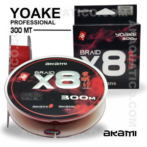 LINHA AKAMI YOAKE X8 RED PE PROFESSIONAL 0,16mm / 11,34kg / 300 Mt